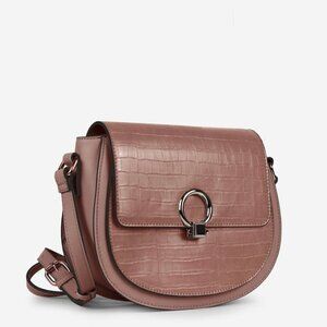 NWT Moka Shoulder Crossbody bag croc front vegan